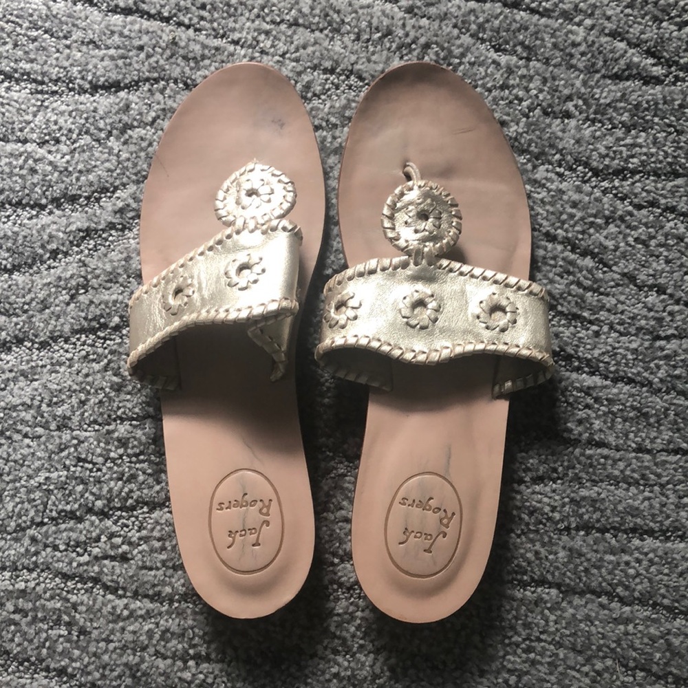 Jack Rogers sandal, light gold/champagne color